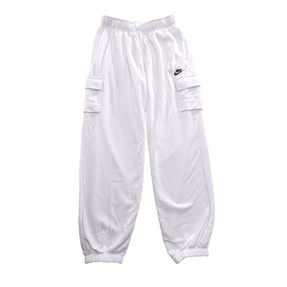 Nike Cargo Sweat Pants Women S White Club Fleece Oversized Joggers Streetwear